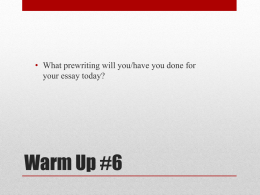 Warm Up #6
