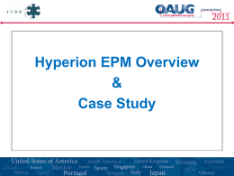 Hyperion EPM Overview & Case Study