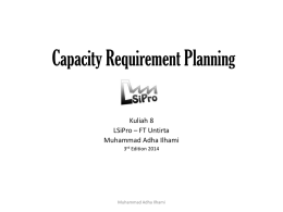 KULIAH 8 - CAPACITY REQUIREMENT PLANNING - Size