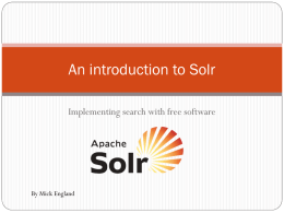 An introduction to Solr