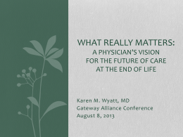 Karen Wyatt &ndash; What Really Matters