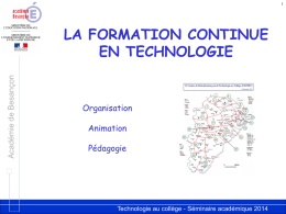 LES CEMTEC : organisation et animation - missiontice.ac