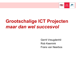 Workshop grootschalige ICT projecten