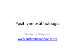 Positiivne psühholoogia