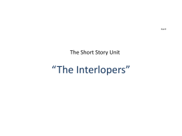 new and improv ELA 9 the interlopers