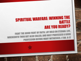 Winning the Battle: Are You Ready