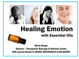 Healing Emotion with Essential Oils