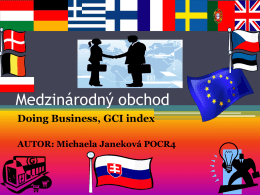 GCI Index - Doing Business
