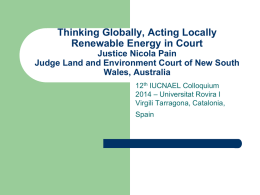 Thinking Globally, Acting Locally