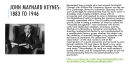Power Point Slides Fifteen: Worldly Philosophers Ch. 9