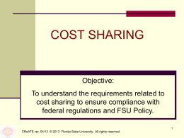 Cost Sharing - Office of Research