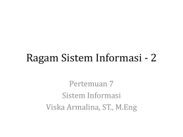 Pertemuan7_Ragam Sistem Informasi