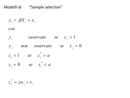 Modelli “sample section” (Heckmann)