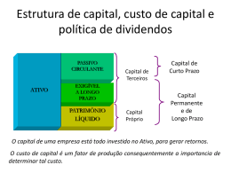 Custo de capital, estrutura de capital e política de - CRA-MA