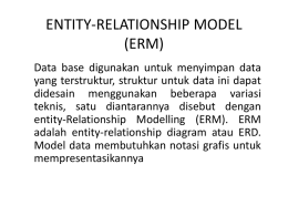 ENTITY-RELATIONSHIP MODEL (ERM)