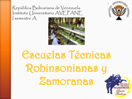 Escuelas Técnicas Robinsonianas y Zamoranas Educación Técnica