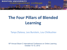 The Four Pillars of Blended Learning
