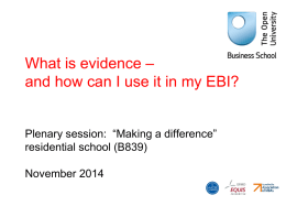B839 14E session 5 evidence 20141112