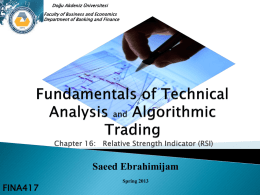 Fundamental of Technical Analysis and Algorithmic Trading
