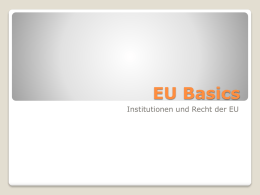 EU Basics - Sektion Rot