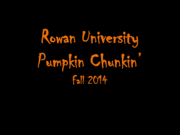Rowan University Pumpkin Chunkin` Fall 2014