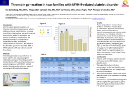 Thrombin generation in two families with MYH-9