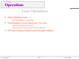 Lean Ops - Kellogg School of Management