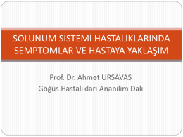 öksürük - Prof. Dr. Ahmet URSAVAŞ