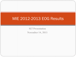 MIE 2012-2013 EOG Results