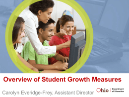 Overview of Student Growth Measures - Pickaway