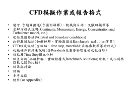 CFD模擬作業或報告格式