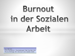 Präsentation "Burnout in der Sozialen Arbeit
