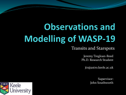 Observation and modeling of WASP-19