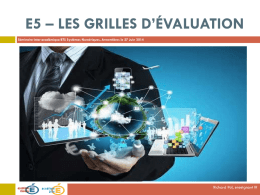 E5 – les Grilles d`évaluation - Site Sti@ac