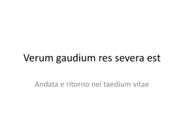 Verum gaudium res severa est - liceo classico "g. cesare m. valgimigli"