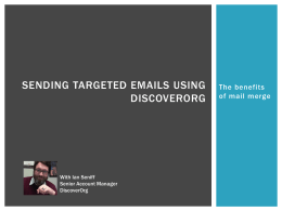 Sending Targeted Emails