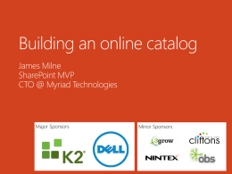 James Milne - Building an online catalog