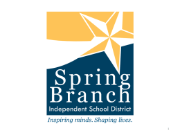 Spring Branch ISD - Texas K