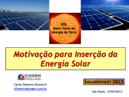 Aplicação Energia Solar