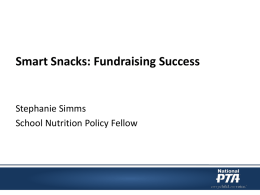 Smart Snacks Fundraising Webinar