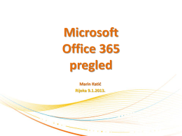 Office 365 pregled