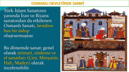 c. osmanlı sanatı