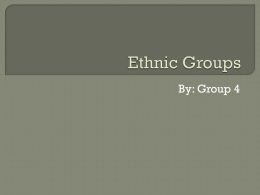 Ethnic Groups report