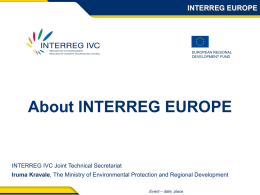 INTERREG EUROPE Presentation