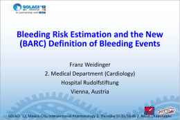 (BARC) Definition of Bleeding Events