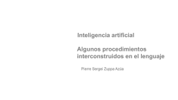 Algunos procedimientos interconstruidos en el lenguaje Inteligencia