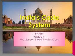 India PPT caste system