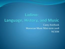 Ladino: Language, history, and music