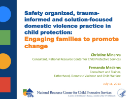 Safety Organized, Trauma-Informed and Solution