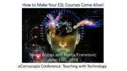 How to Make Your ESL Courses Come Alive!